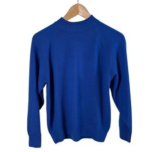 Vtg House of Fraser Lambswool Mock Neck Pullover Sweater Women's S British Retro